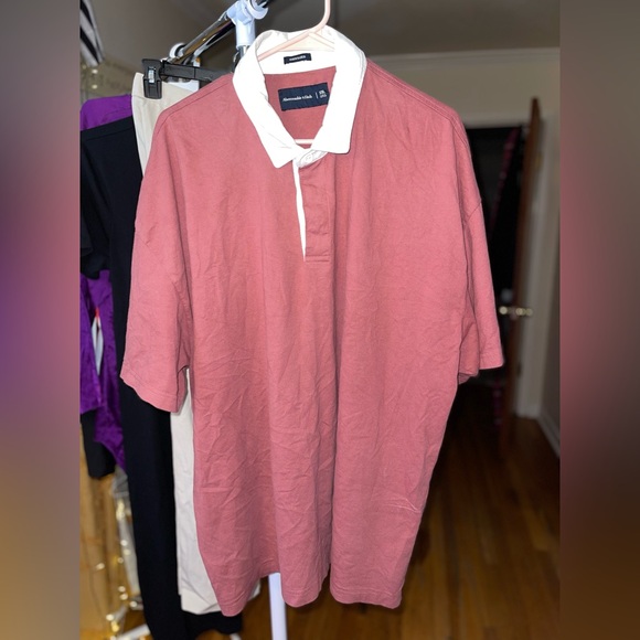 Abercrombie & Fitch Rose Polo with White Collar - Picture 8 of 8